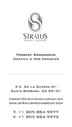 <i>Stratus Media Group</i> business card